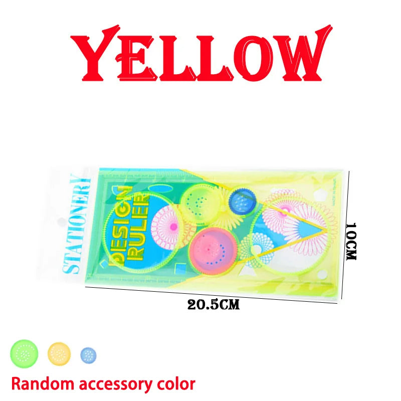 طقم أدوات الرسم الهندسي Spirograph – قوالب زخرفة وإبداع لتصميم الأشكال والزهور، أداة تعليمية وفنية للأطفال