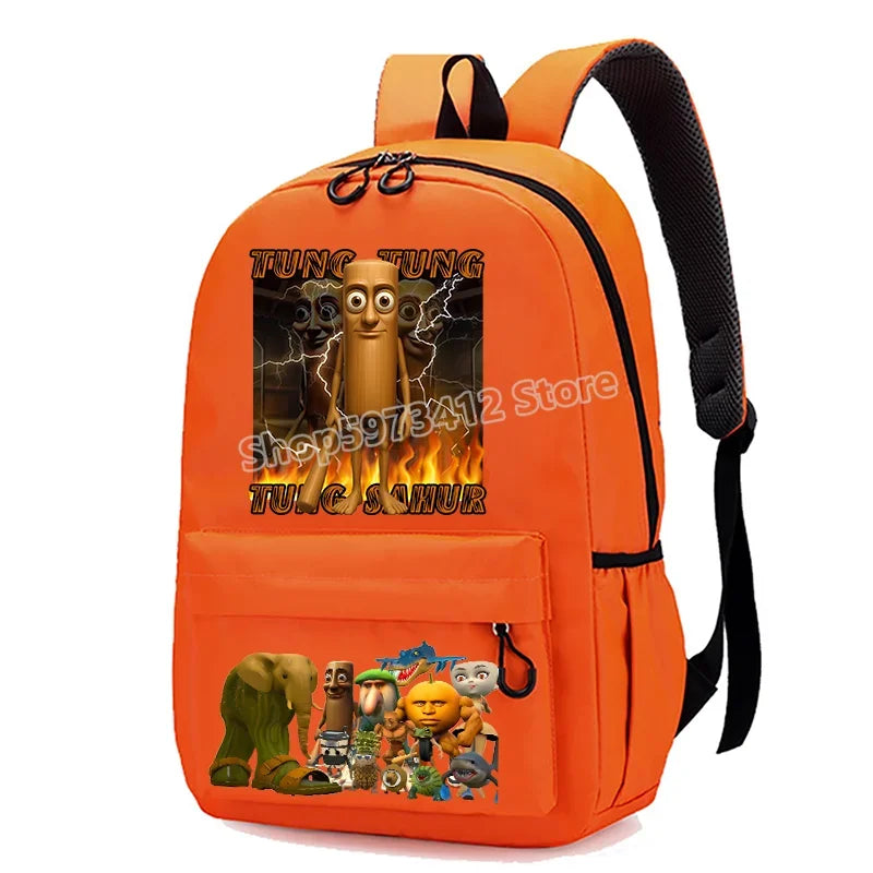 حقيبة مدرسية إيطاليان برينروت بطابع الحيوانات الميم، تصميم كرتوني مضحك بشكل قرش "تللا"، بسعة كبيرة، مناسبة للأولاد والبنات