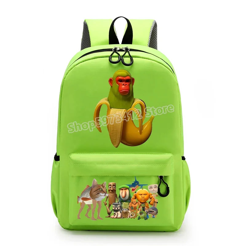 حقيبة ظهر إيطاليان برينروت بتصميم كرتوني عصري، حقيبة مدرسية بسعة كبيرة للطلاب، مثالية للعودة إلى المدرسة مع مساحة للكتب وا