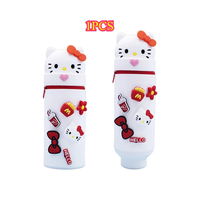 حافظة أقلام سيليكون كرتونية قابلة للطي