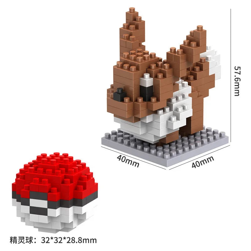 مكعبات تركيب بيكاتشو – 60 تصميم مختلف | نموذج كرتوني صغير | لعبة تعليمية ممتعة للأطفال