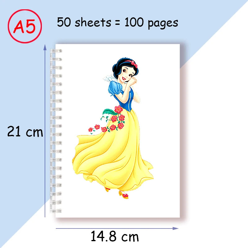 دفتر حلزوني A5 – كرتوني من ديزني سنو وايت والأقزام السبعة