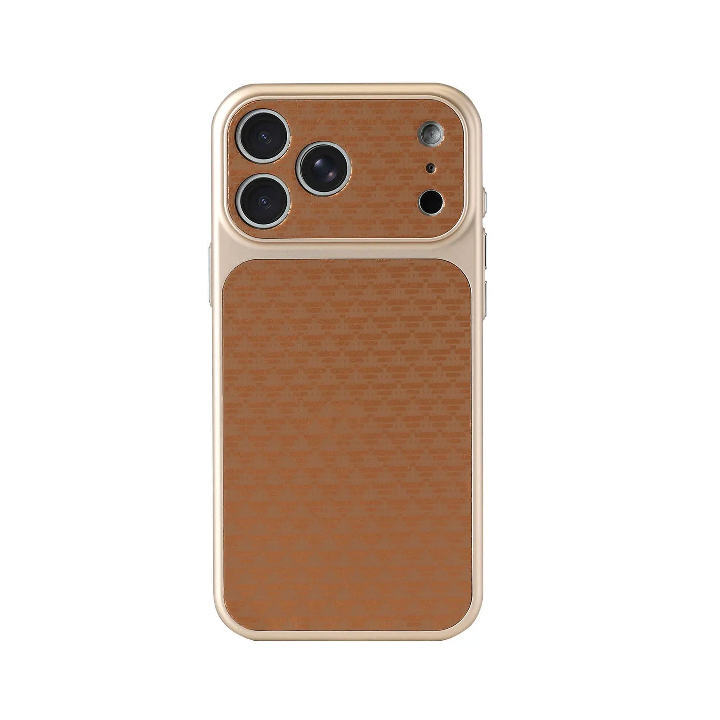 كفر آيفون مقاوم للصدمات بملمس ألياف كربونية مع طلاء PC – إطار برتقالي أنيق