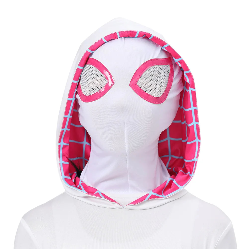 زي تنكري للبنات – شخصية جوين (Ghost Spider / Spider-Gwen) | بدلة كاملة مع قبعة