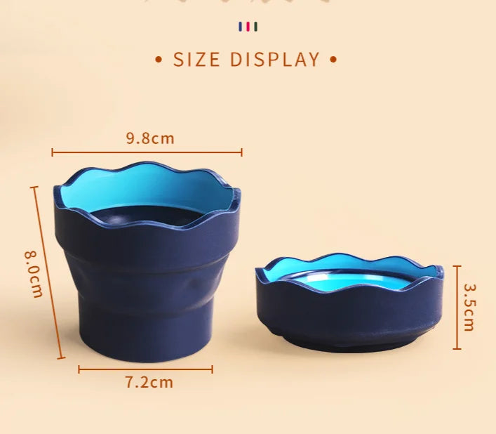 كوب ماء قابل للطي Faber-Castell Clic & Go – أداة غسيل الفرشاة بتصميم عملي للفنانين والهواة