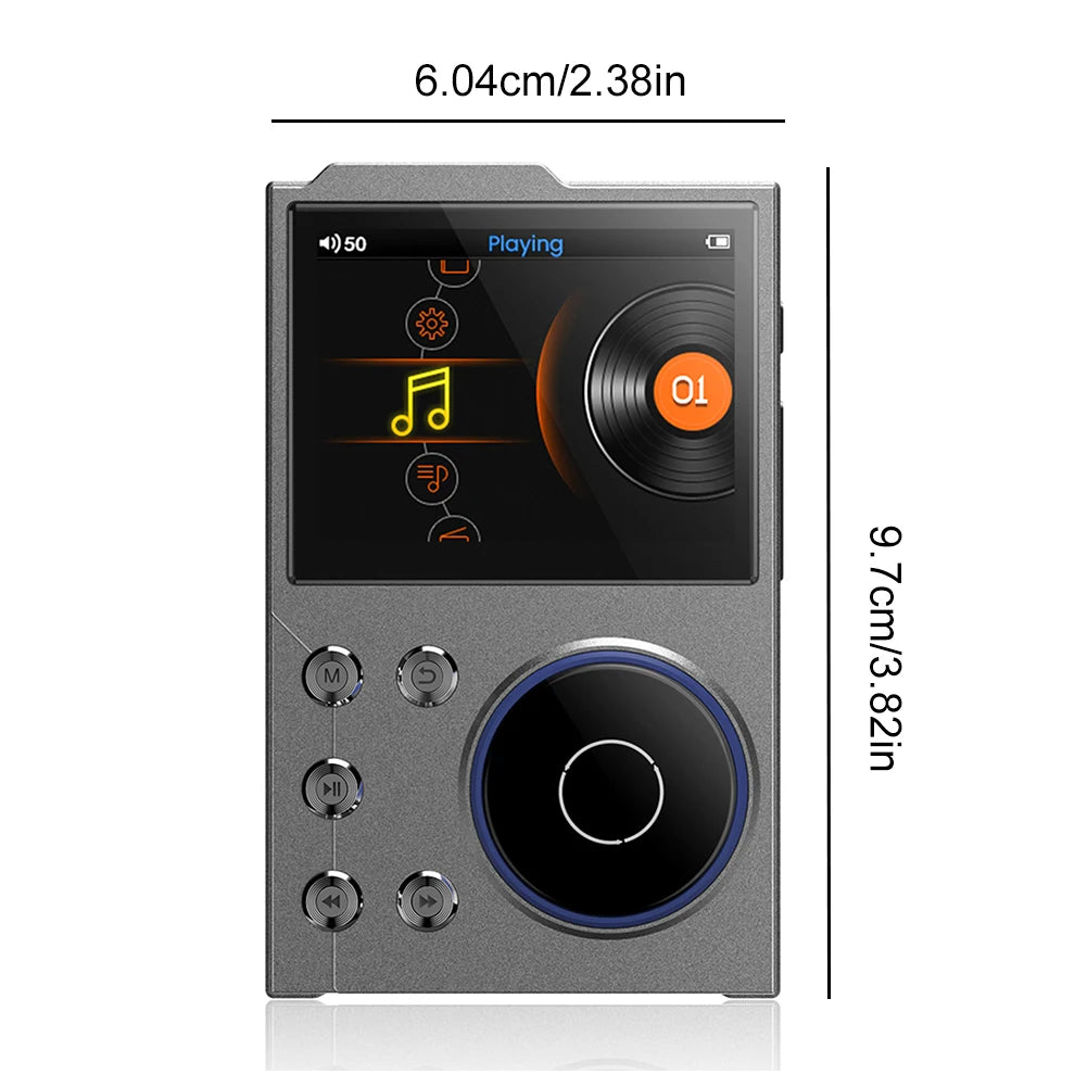 مشغّل موسيقى HiFi MP3 رقمي محمول – صوت عالي الدقة، يدعم حتى 256GB