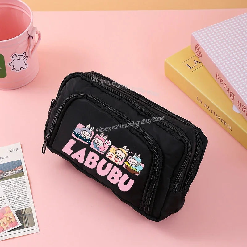 علبة أقلام للأطفال كبيرة السعة – حقيبة تخزين أدوات مكتبية إبداعية مع تصميم مفرّغ للضغط