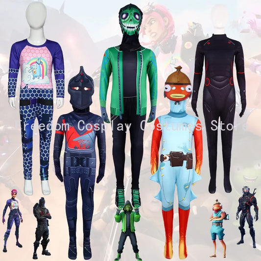 زي تنكري مستوحى من لعبة فورتنايت – شخصيات فيش ستيك، أوميغا، وبلاك نايت