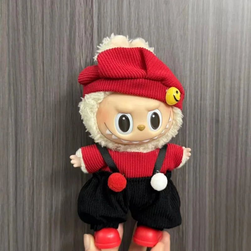 طقم هالوين لابوبو 17 سم – تنورة + أجنحة كيوت | ملابس دمية معلّقة – موضة موسمية لهدايا البنات