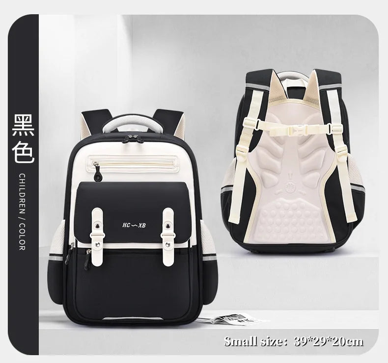 حقيبة مدرسية سحابية فائقة الخفة – حماية للعمود الفقري وتقليل الحمل، سعة كبيرة لطلاب