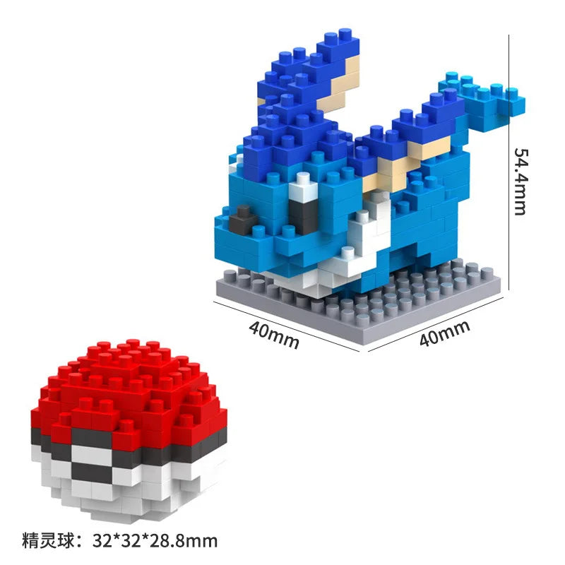 مكعبات تركيب بيكاتشو – 60 تصميم مختلف | نموذج كرتوني صغير | لعبة تعليمية ممتعة للأطفال
