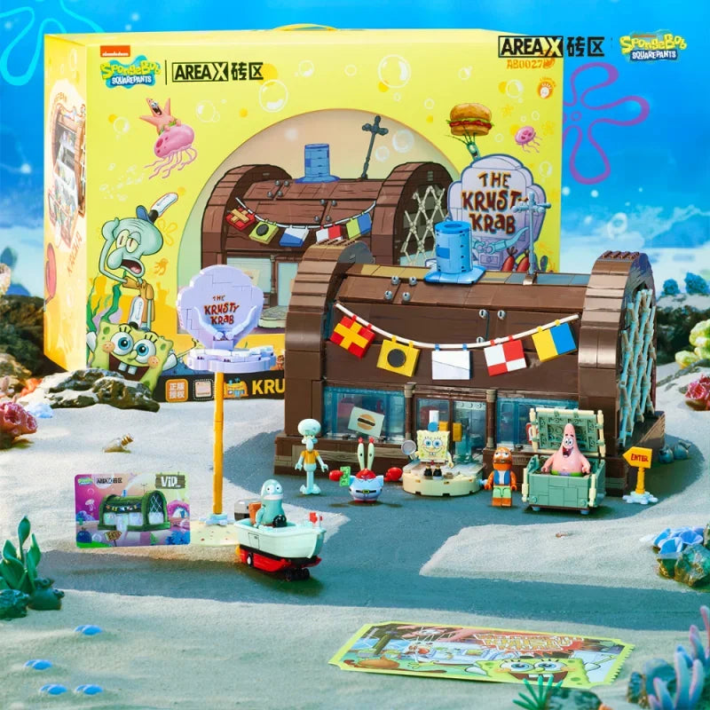 مجموعة مكعبات مطعم مقرمشات كرابي – من كرتون سبونج بوب | تصميم مطعم Krusty Krab الشهير