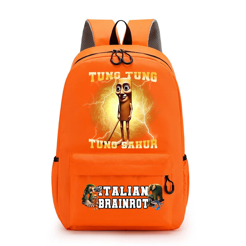 حقيبة أطفال إيطاليان برينروت بطابع الحيوانات، حقيبة مدرسية كرتونية بسعة كبيرة