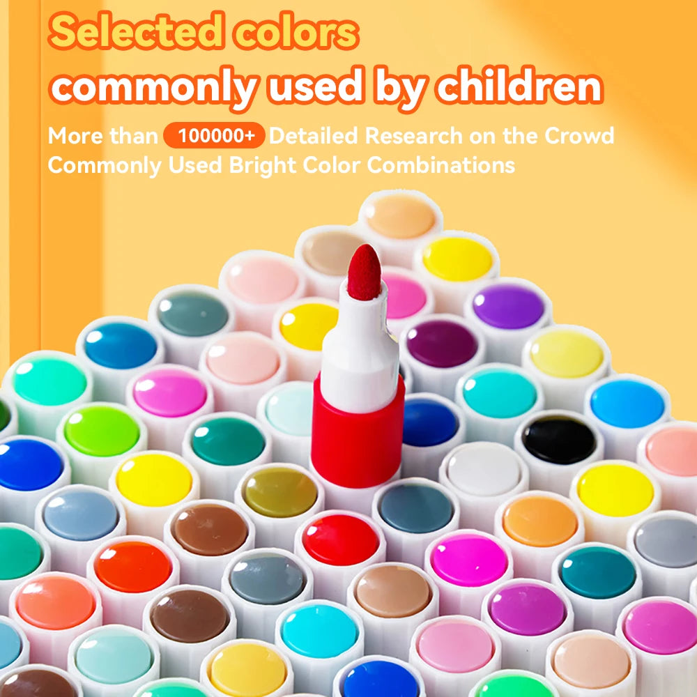 مجموعة ألوان أكريليك ماركر قابلة للغسل – من 24 إلى 80 لون للرسم، الخشب، السيراميك، الزجاج، والكرافتات اليدوية