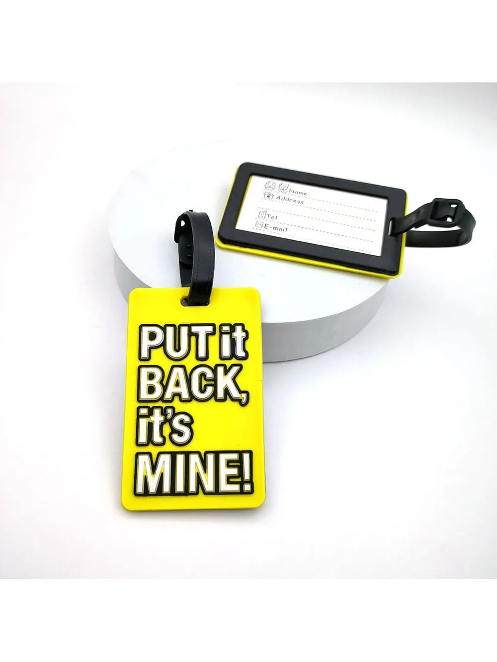 تاق شنطة سفر من السيليكون – ستايل عصري لحفظ الاسم والعنوان