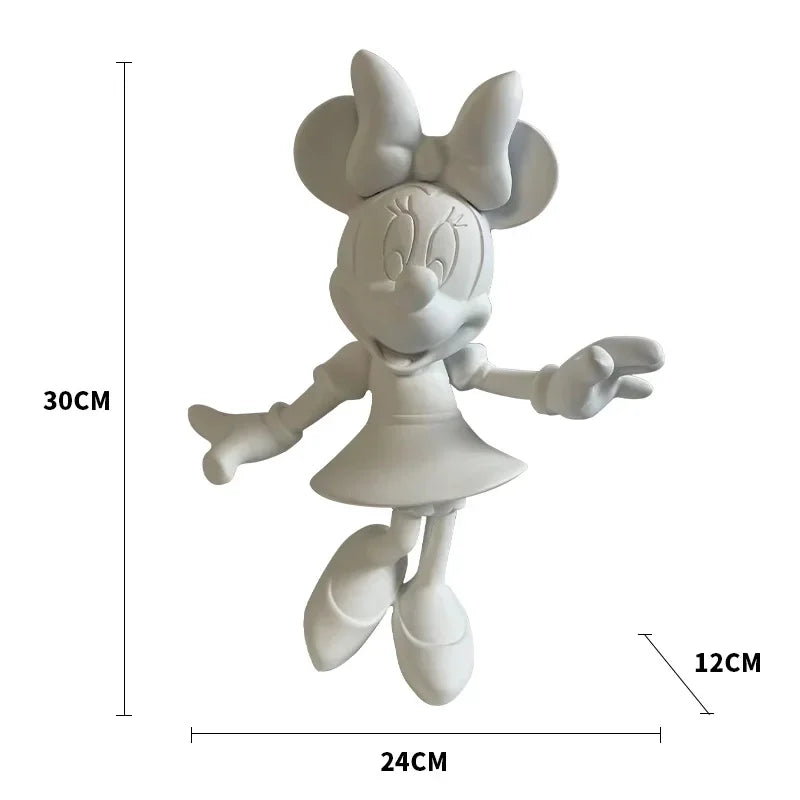 تمثال ميني ماوس العصري – مجسم ديكوري من الراتنج بحجم 20/30 سم