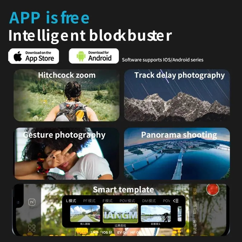 مثبّت ذكي ثلاثي المحاور للهواتف الذكية – تصوير احترافي بثبات عالٍ وتقنية تتبع بالذكاء الاصطناعي