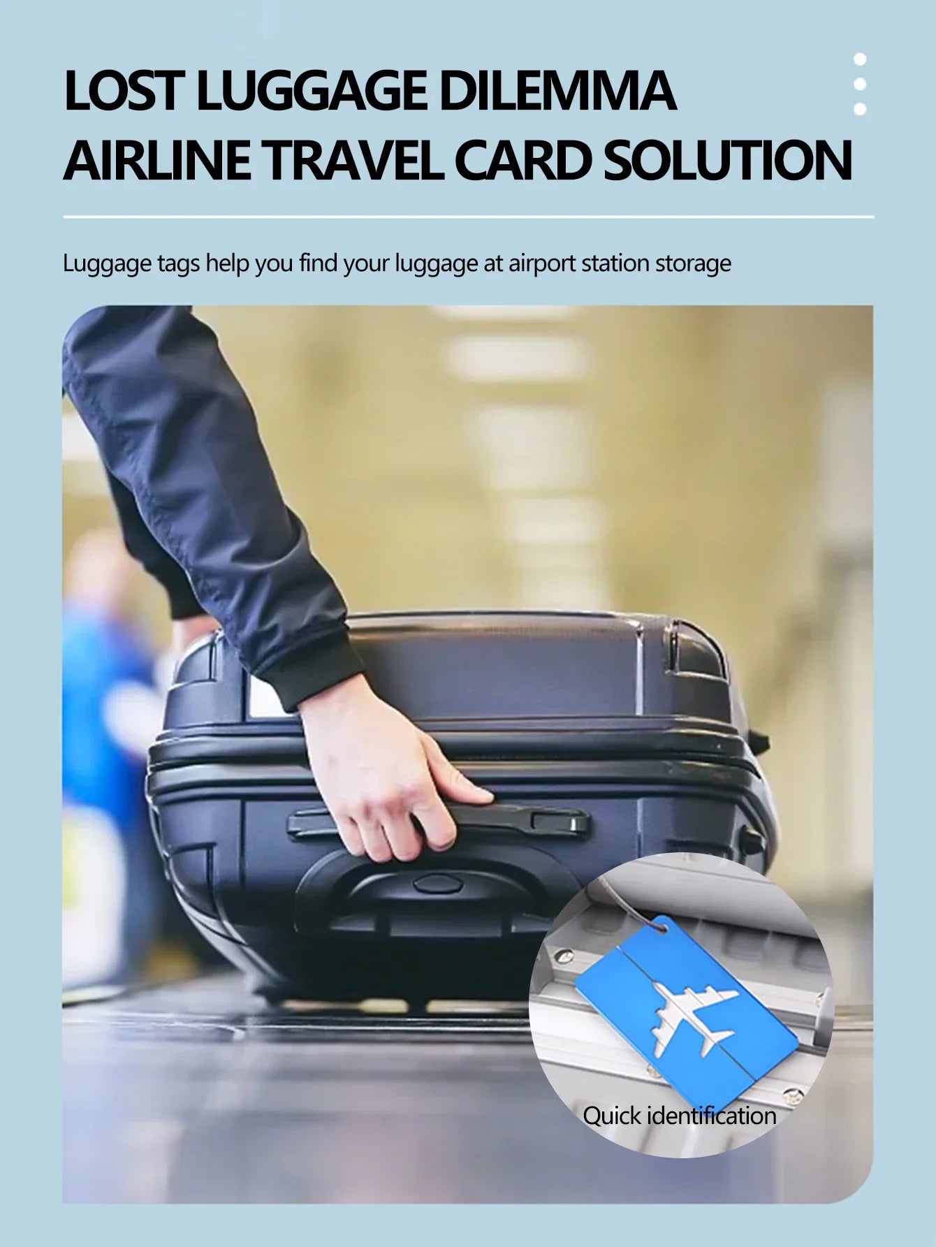 بطاقة تعريف للحقائب من الألمنيوم – أنيقة، متينة، ومناسبة للسفر
