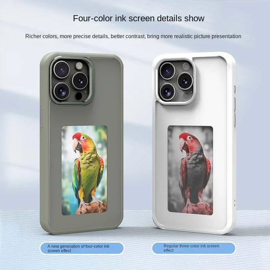 غطاء جوال ذكي بشاشة E-Ink – مع خاصية NFC وعرض بأربعة ألوان