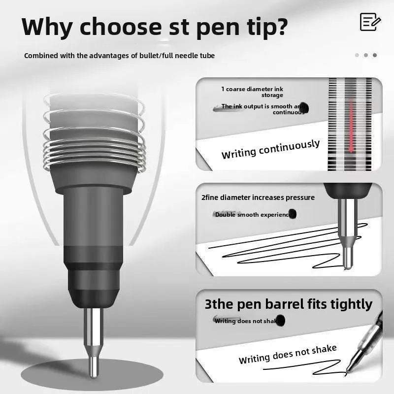 قلم ضغط حبر أسود جاف سريع الجفاف ميكي ماوس