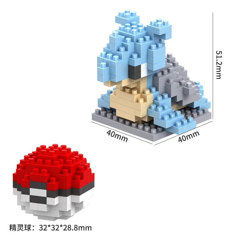 مكعبات تركيب بيكاتشو – 60 تصميم مختلف | نموذج كرتوني صغير | لعبة تعليمية ممتعة للأطفال