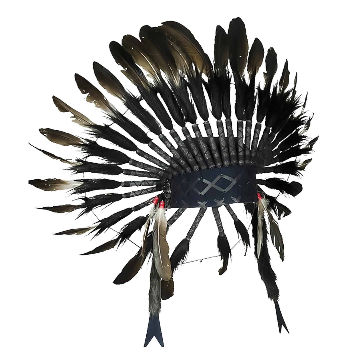 غطاء رأس هندي بريش فاخر – للكبار رجال ونساء | زينة حفلات وتنكر – خفيف وفخم للعروض والكوسبلاي