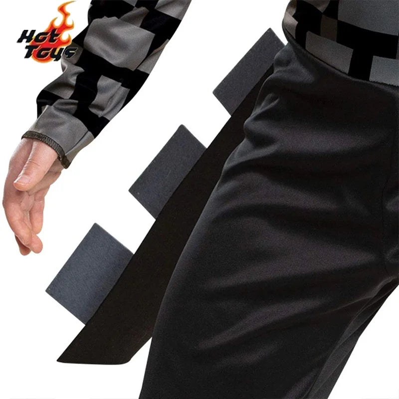 زي تنكري للأطفال بتصميم ماينكرافت – بدلة ثلاثية الأبعاد مستوحاة من لعبة "ماي كرافت"